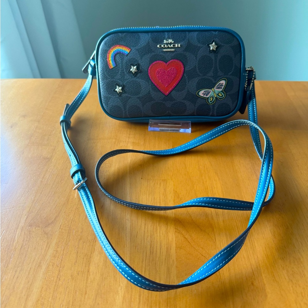 Coach Double Zip Crossbody with Patches